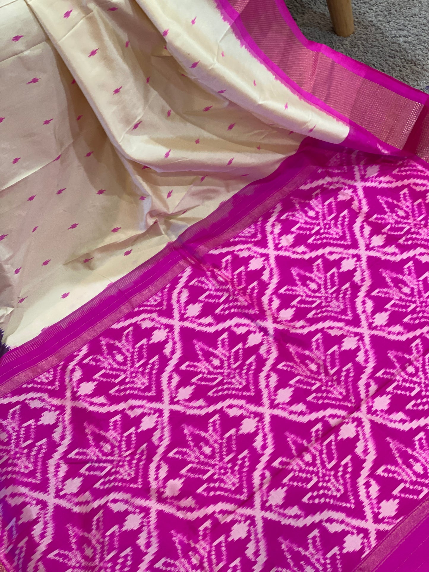 **New**Ikkat Patola saree with stitched blouse