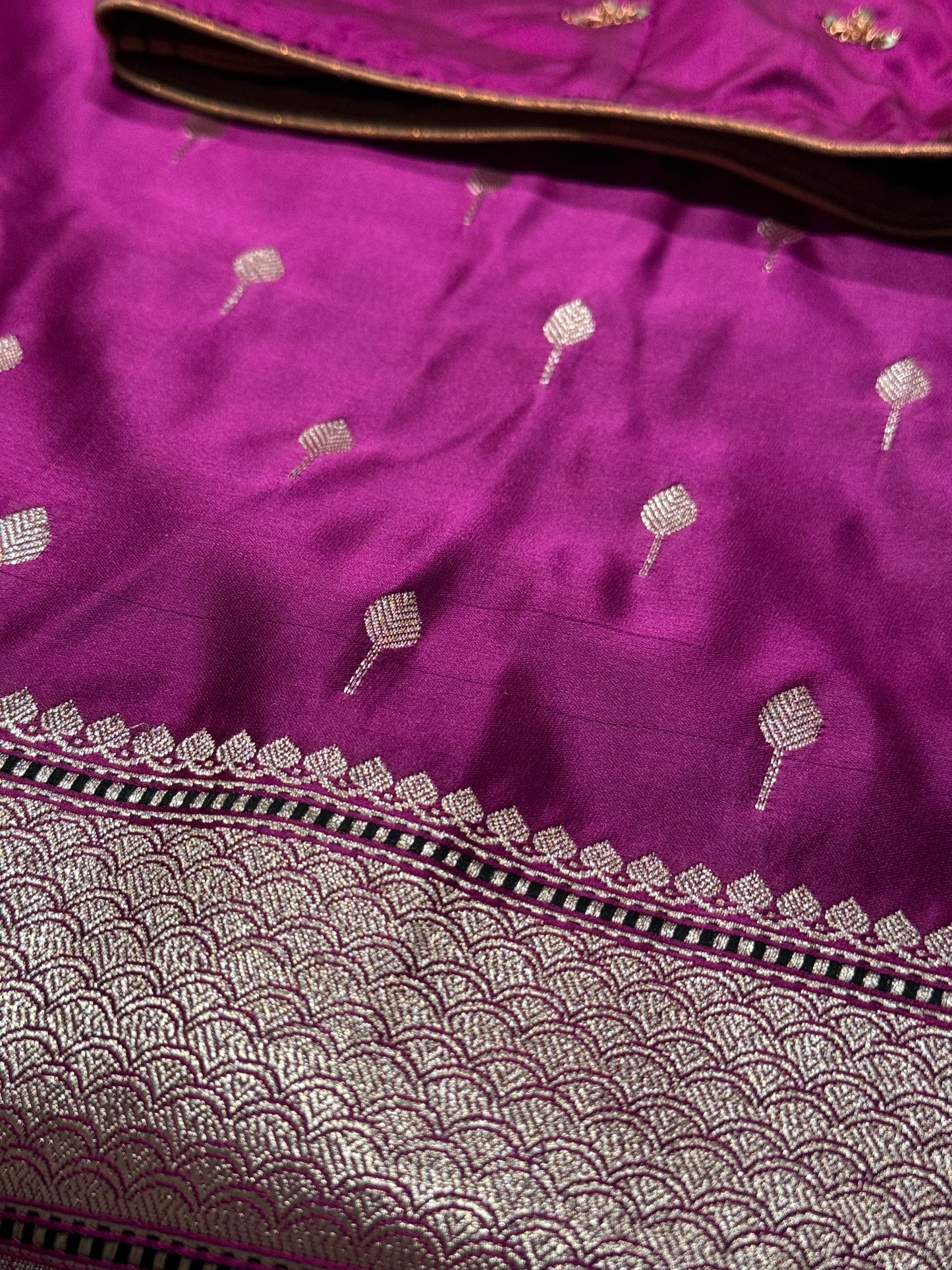 **New**katan silk saree with work blouse