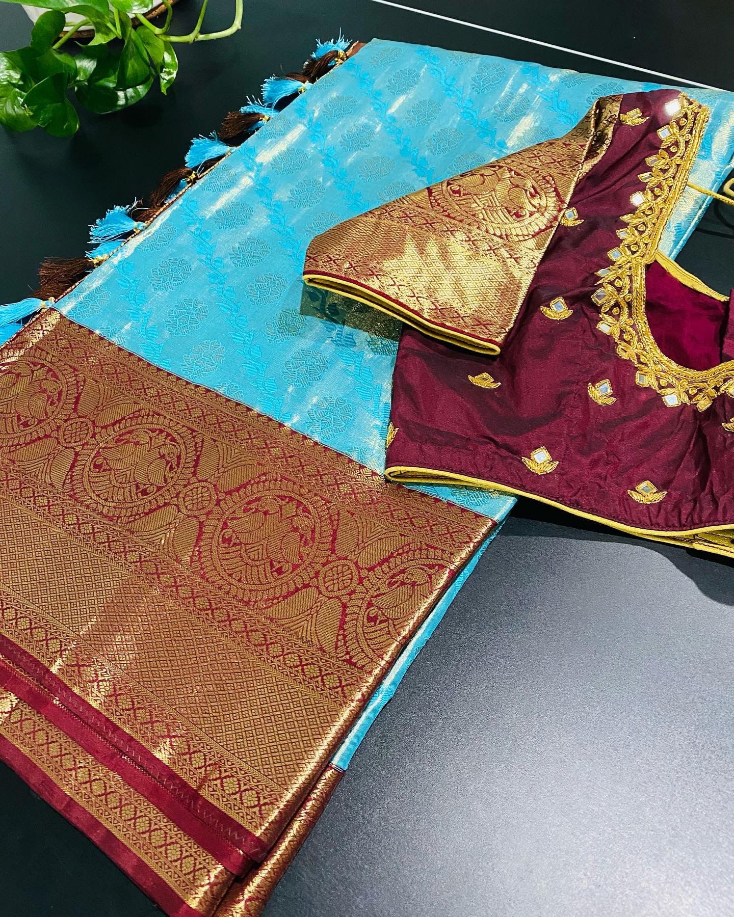 **New**kanchi Pattu saree with work blouse